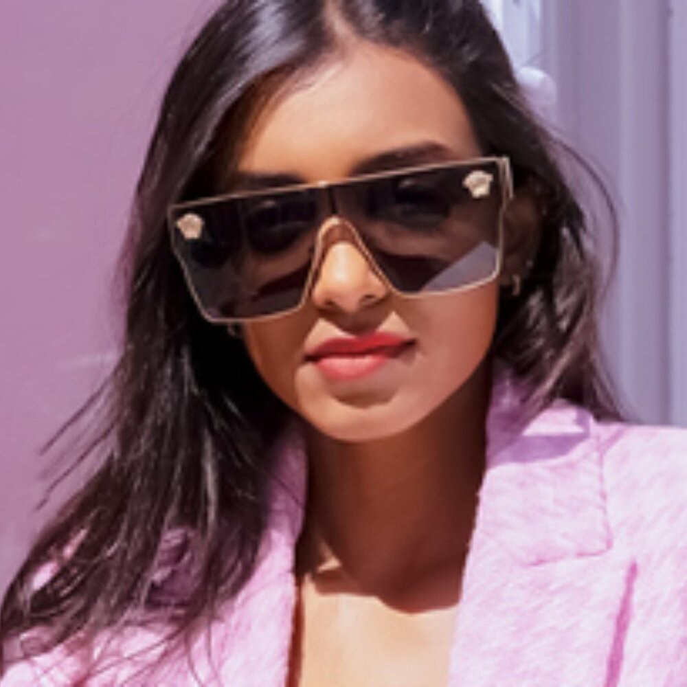 New Oversized Square Shield Polarized Lens Sunglasses - Picture 4 of 8
